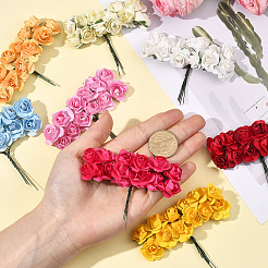 120 Stück 10 Farben künstliche Rosenblume aus Papier&nbsp;DIY-SP0005-83