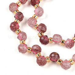 Fragola naturale perle di quarzo fili&nbsp;G-T141-55