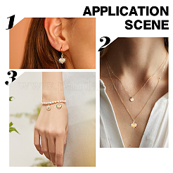 Pendentifs avec zircon cubiques à micro-pavés en laiton&nbsp;ZIRC-BBC0001-19
