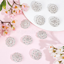 10 Stück 2 Stil Kristall Strass Blume Brosche Pin&nbsp;JEWB-GF0001-30