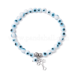 Kreuz 304 Edelstahl Charm Armbänder&nbsp;BJEW-JB12262-03