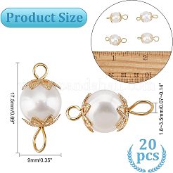 20 pieza de dijes conectores de perlas de agua dulce cultivadas naturales&nbsp;FIND-NB0002-30