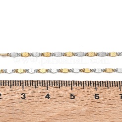 Colliers à maillons ovales bicolores en acier inoxydable 304 de 2 mm&nbsp;NJEW-D328-02GP