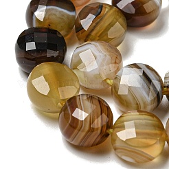 Brins de perles d'agate à bandes naturelles&nbsp;G-K351-A09-02