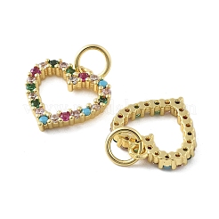 Colgante micropavé cubic zirconia de latón&nbsp;KK-C092-24G-G