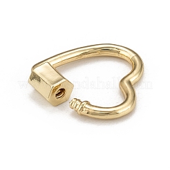 Ciondoli con moschettone a vite in ottone&nbsp;X-KK-T047-04G