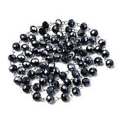 Handgefertigte Unterlegscheibe glasperlen ketten für die herstellung von armbändern&nbsp;AJEW-JB00120-07