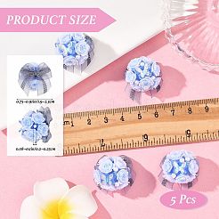 5pcs perles de résine opaques&nbsp;RESI-SZ0002-16D