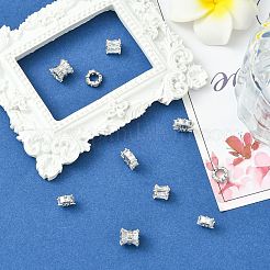 10 Stück 5 Stile Messing Micro Pave Zirkonia Perlen&nbsp;KK-CJ0004-20