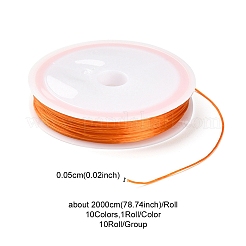 10 Rolle 10 Farben flache elastische Kristallschnur&nbsp;EW-YW0001-08