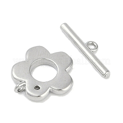 Messing Micro Pave klare Zirkonia Knebelverschlüsse&nbsp;KK-K391-19P