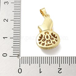 Porte micro ouvrent pendentifs zircone cubique en laiton de placage&nbsp;KK-L224-054G