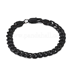Bracciali a catena cubana in acciaio inossidabile 304 per uomo e donna&nbsp;BJEW-Q038-02EB