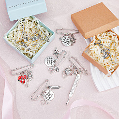 8 Stück 8 Stil Krankenschwesternkappe & Infusionsflasche & Caduceus Legierung Charms Sicherheitsnadel Brosche&nbsp;JEWB-FH0001-24