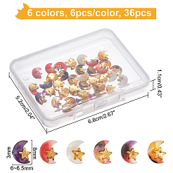 Cabochon in lega da 36 pz 6 colori&nbsp;MRMJ-OC0002-37