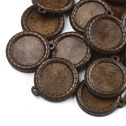 Hölzerne Anhänger Cabochon Fassungen&nbsp;WOOD-S044-15A