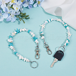 2 pz. 2 stili di decorazioni pendenti in turchese sintetico a tema oceano&nbsp;HJEW-SC0002-28B