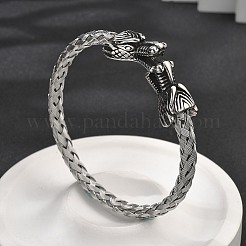 Offene Armreifen aus 304er Edelstahl für Männer&nbsp;BJEW-U001-07M-AS