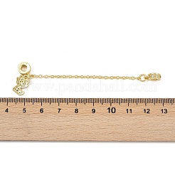 Europäische Sicherheitsketten aus Messing mit klarem Zirkonia und Anhängern&nbsp;KK-L236-16E-G