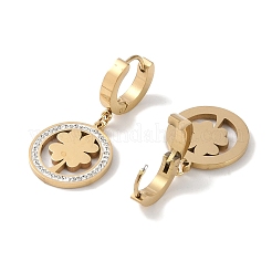 Boucles d'oreilles pendantes en acier inoxydable 304 avec strass&nbsp;EJEW-L283-045G