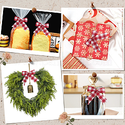 Lazo de poliéster navideño para decorar cajas de regalo&nbsp;AJEW-WH20033-136B