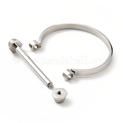 Braccialetto a vite a forma di D in acciaio inossidabile 304 anti-ossidazione&nbsp;BJEW-G636-05A-P