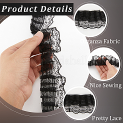 Bordure en dentelle plissée en polyester de 10 m&nbsp;OCOR-CY0002-17C