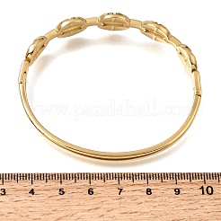 Brazaletes articulados ovalados de acero inoxidable 304 para mujer.&nbsp;SA-CBAF851-07G
