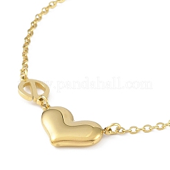 Braccialetti con ciondoli in acciaio inossidabile 304 placcato ionico (ip) per donna&nbsp;BJEW-K254-09G