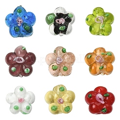 15pcs cuentas de lampwork hechas a mano&nbsp;LAMP-YW0001-66A