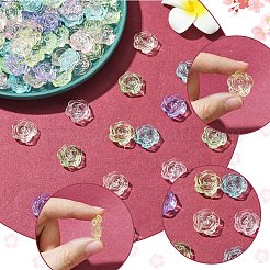 120pcs 6 Farben transparente Acrylperlen&nbsp;OACR-YW0002-33