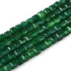 Gefärbt natürlichen weißen Jade Perlen Stränge&nbsp;G-T138-212