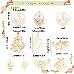 16 pz 8 pendenti in acciaio inossidabile stile 201&nbsp;STAS-SC0005-02