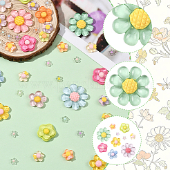 200 pièces 5 styles cabochons en résine transparente&nbsp;CRES-SP0001-10