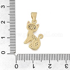 Pendentifs avec zircon cubiques à micro-pavés en laiton&nbsp;KK-D431-017G