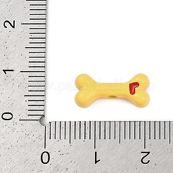 Perline di smalto in lega verniciate a spruzzo con placcatura a cremagliera&nbsp;PALLOY-P309-07D