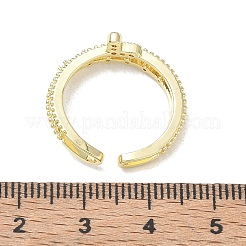 Bracciale in ottone con strass e anelli aperti&nbsp;RB-CBADCCE-01G