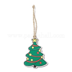 Weihnachtsmotiv Holz Tropfen/Christbaumanhänger Dekorationen&nbsp;HJEW-JM02525