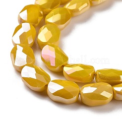 Fili di perle di vetro elettrolitico sfaccettato&nbsp;GLAA-G092-C02