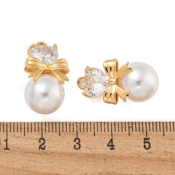 Pendentifs avec zircon cubiques à micro-pavés en laiton&nbsp;KK-U036-01G