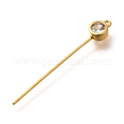 Messing-Mikro pflastern Zirkonia Anhänger bails&nbsp;KK-K294-06G