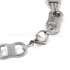 Anlaufgeschütztes Set aus Halskette und Armbändern aus 201 Edelstahl mit ovalen Gliedern&nbsp;SJEW-G083-02P