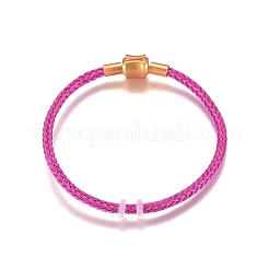 Geflochtener Edelstahldraht Armbänder im europäischen Stil&nbsp;AJEW-D047-02A-G