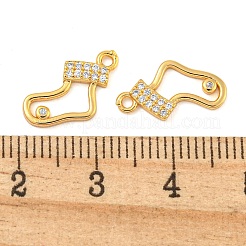 Weihnachtsmotiv Messing Anhänger mit klarem Zirkonia&nbsp;KK-N254-30G