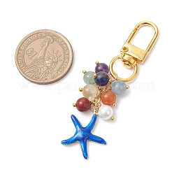 Seestern Messing Emaille Anhänger Dekorationen&nbsp;HJEW-JM03955