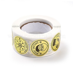 Flache runde rollenaufkleber mit weihnachtsmotiven&nbsp;LS-DIY-B045-12