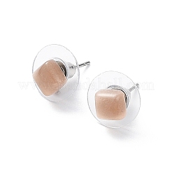 Ohrstecker aus natürlichem Sonnenstein für Damen&nbsp;EJEW-K091-01P-06