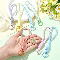 7 Stück 7 Farben Polyester-Lanyard-Hand-Handygurte&nbsp;MOBA-FS0001-03