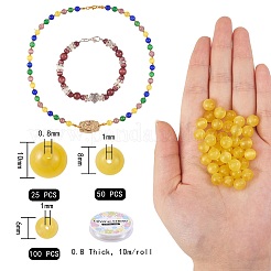 Kit per la creazione di braccialetti rotondi perline occhio di gatto fai da te&nbsp;DIY-SZ0006-56C