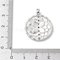 Pendenti in zirconi cubici colorati in micro pavè di ottone&nbsp;KK-A300-14P